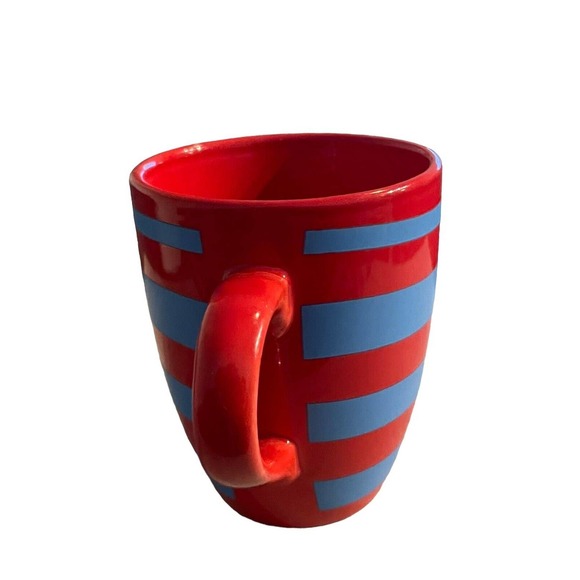 Dr. Seuss Cat In The Hat Mug 12oz Red/Blue Stripes &Metal Cat In The Hat Stirrer - Picture 8 of 13